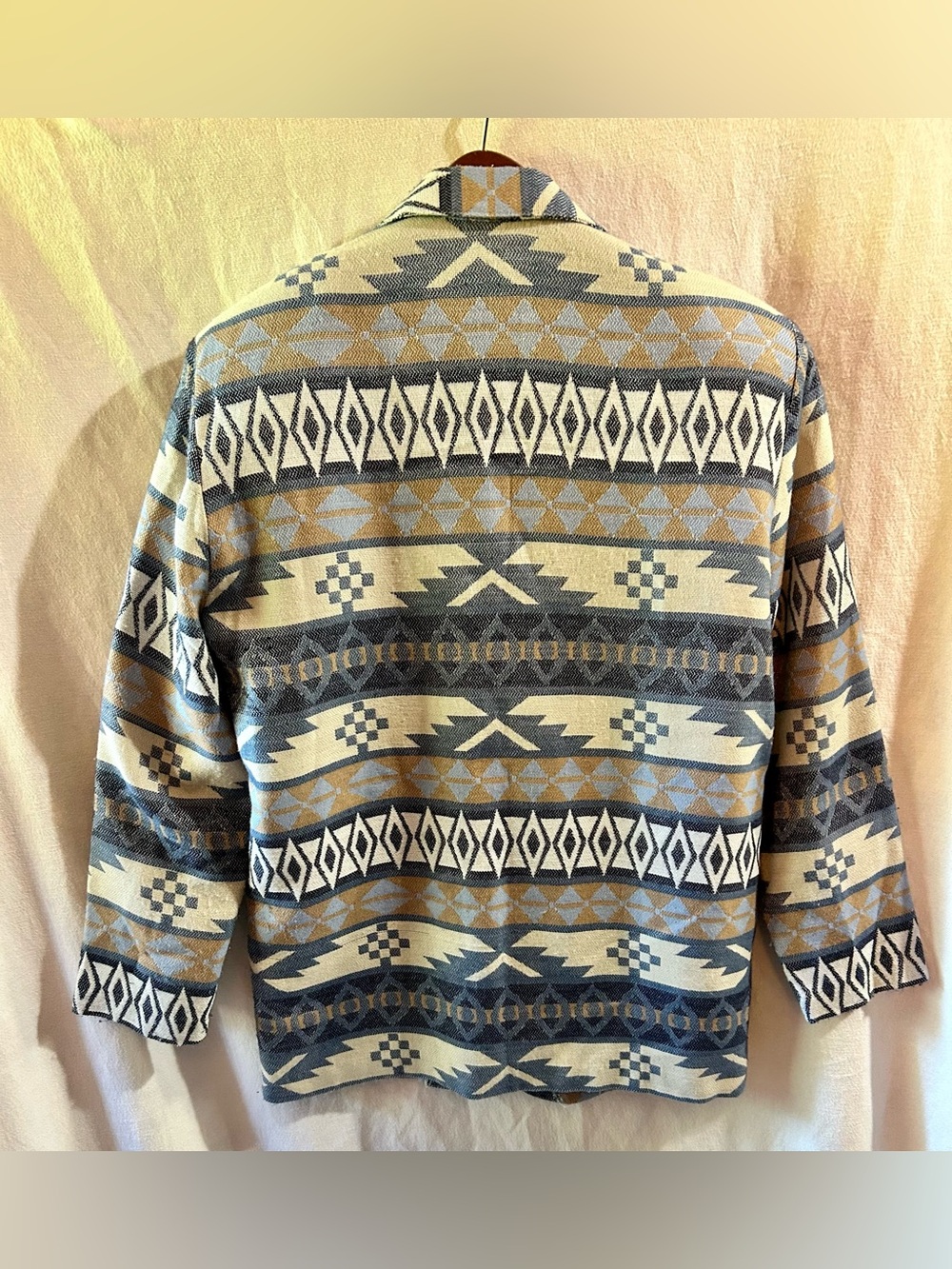 Judy Knapp California Aztec Southwestern Tapestry Blazer Sz S Vintage - Picture 2 of 5